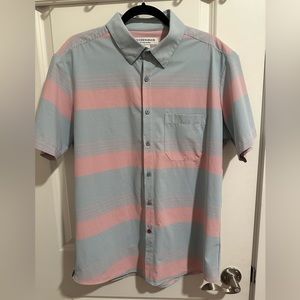 Mizzen+Main Lightweight Leeward Shirt Performance Striped Short Sleeve, Lg. Trim